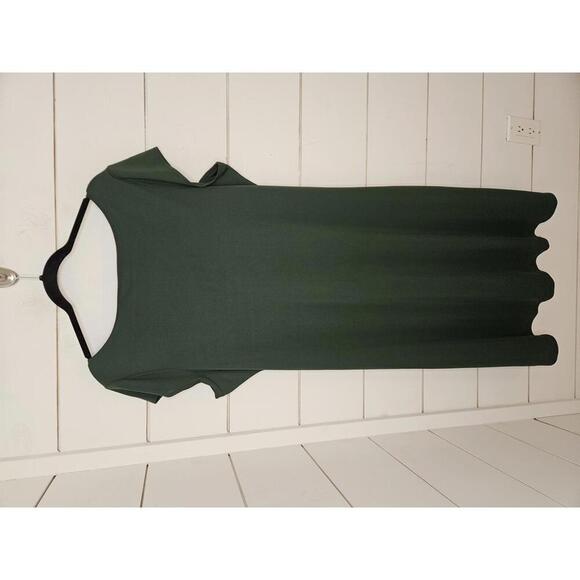 NWT Isaac Mizrahi XXL deep green stretchy midi dress - Picture 1 of 5